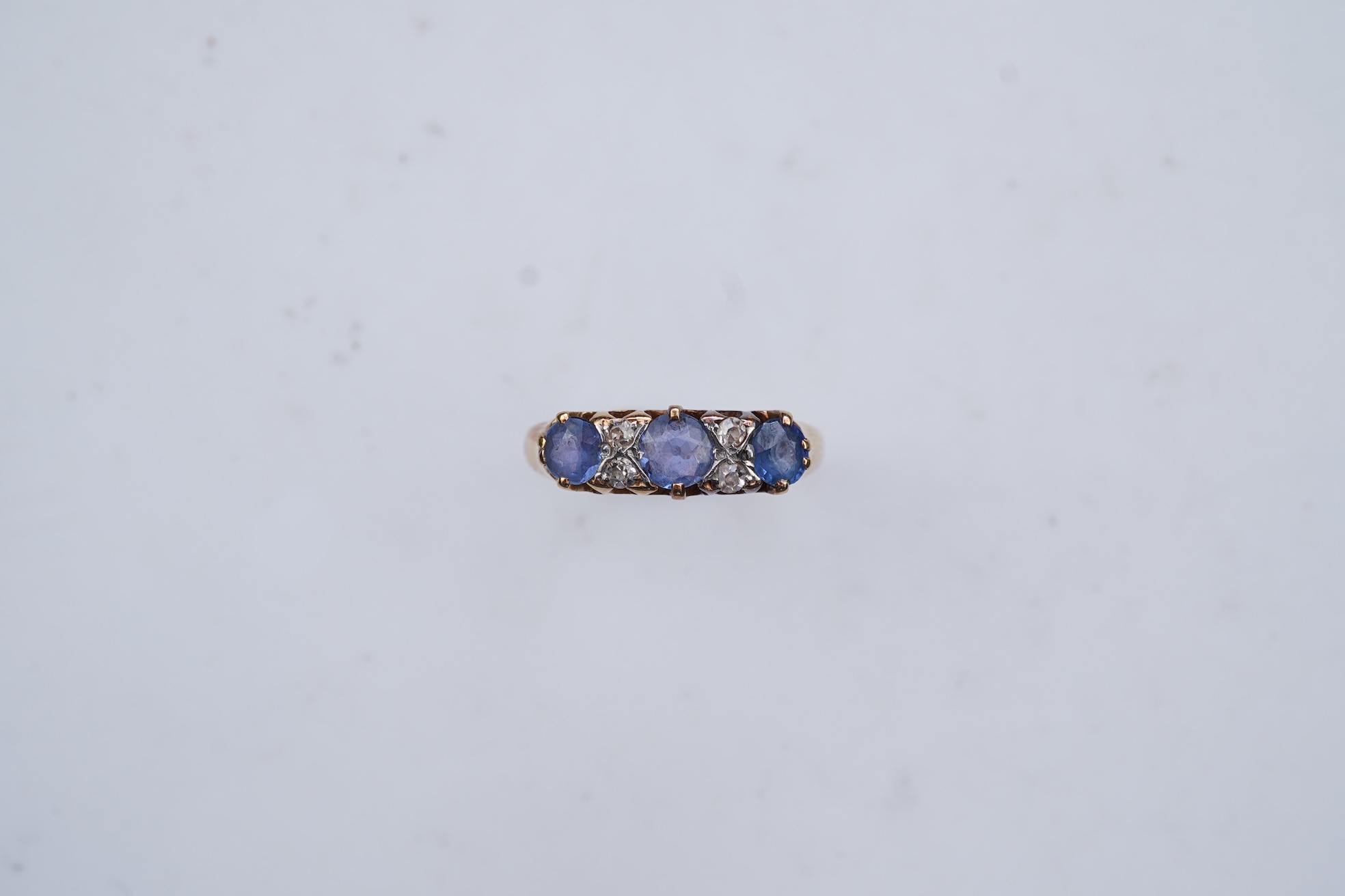 A sapphire and diamond ring
